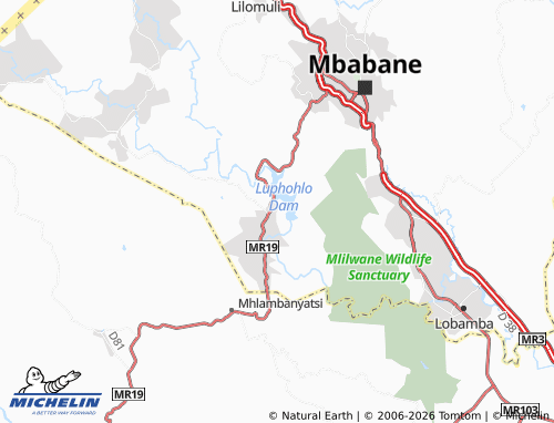 MICHELIN-Landkarte Nkhundla - ViaMichelin