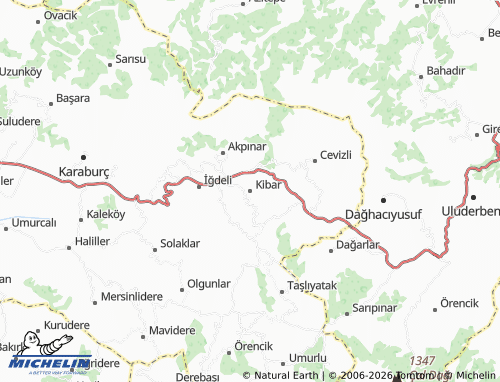 MICHELIN Kibar map - ViaMichelin