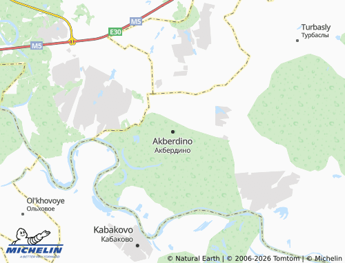 MICHELIN Akberdino map - ViaMichelin