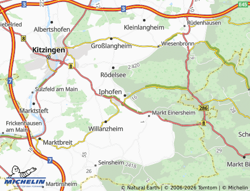 MICHELIN Iphofen map - ViaMichelin
