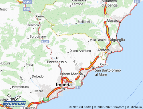 Mappa MICHELIN Diano Borello - ViaMichelin