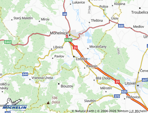 Mappa MICHELIN Loštice - ViaMichelin