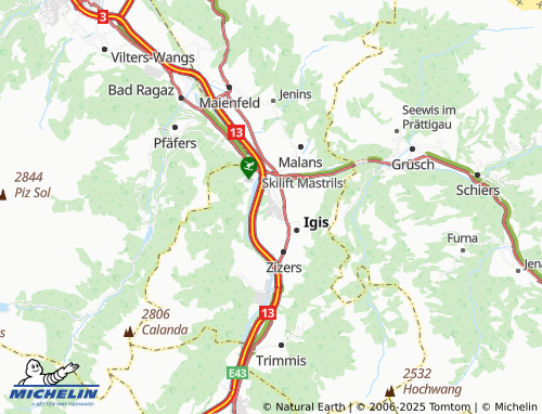Mapa MICHELIN Landquart Fabriken - ViaMichelin