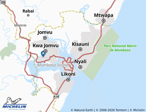 Kaart MICHELIN Majengo - ViaMichelin