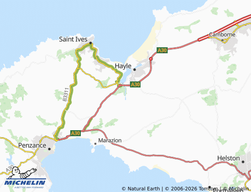 Carte MICHELIN Saint Erth - ViaMichelin