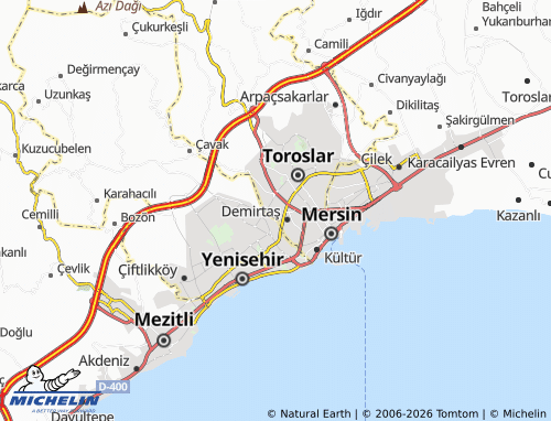 Kaart MICHELIN Mustafa Kemal - ViaMichelin