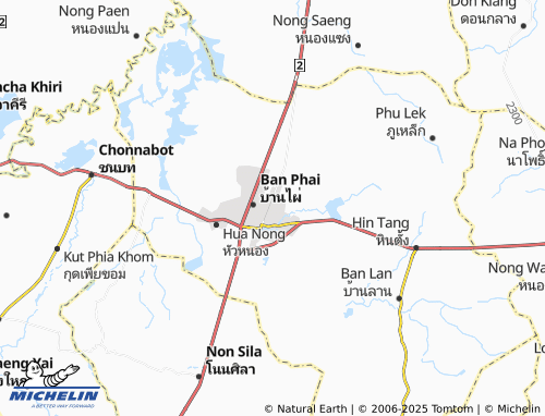 MICHELIN Nai Mueang map - ViaMichelin
