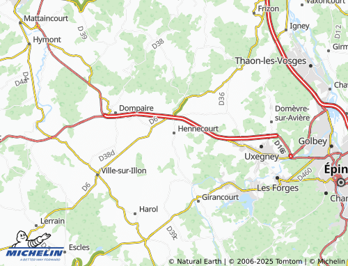 MICHELIN-Landkarte Hennecourt - ViaMichelin