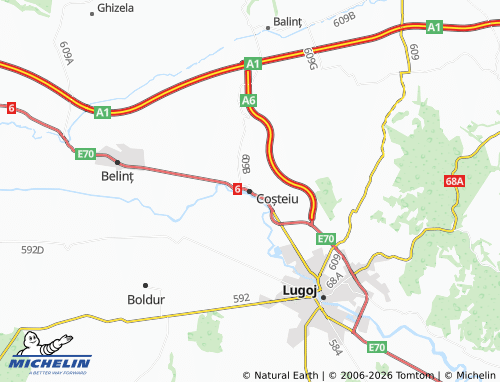 MICHELIN-Landkarte Coșteiu - ViaMichelin