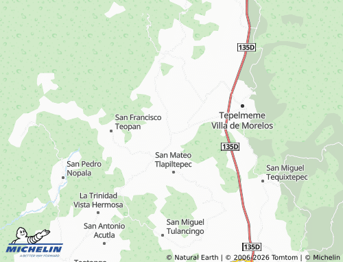 Mapa MICHELIN Tlacotepec Plumas - ViaMichelin