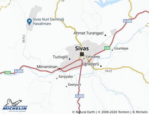 MICHELIN Altuntabak map - ViaMichelin