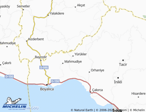 MICHELIN Yürükler map - ViaMichelin