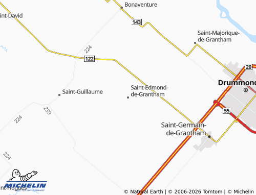 MICHELIN Saint-Edmond-de-Grantham map - ViaMichelin