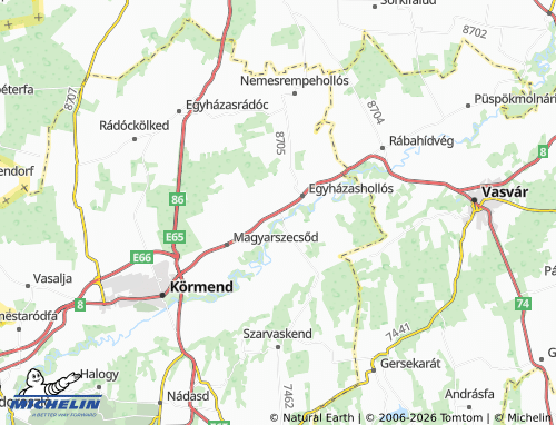 Mapa MICHELIN Molnaszecsőd - ViaMichelin