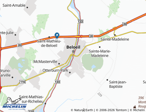 Kaart MICHELIN Mont-Saint-Hilaire - ViaMichelin