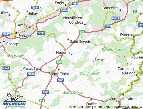 Carte MICHELIN Nandrin - ViaMichelin