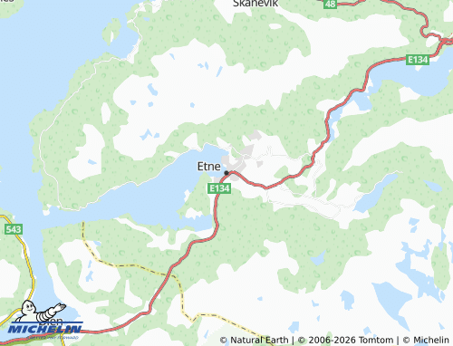 MICHELIN-Landkarte Etne - ViaMichelin