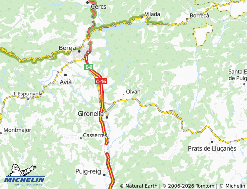 Mapa MICHELIN Olvan - ViaMichelin