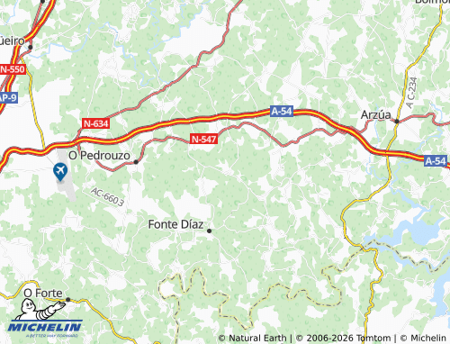 Carte MICHELIN Toxa - ViaMichelin