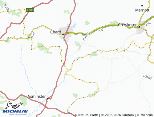 Carte MICHELIN Chard Junction - ViaMichelin