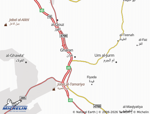 MICHELIN-Landkarte Gharan - ViaMichelin