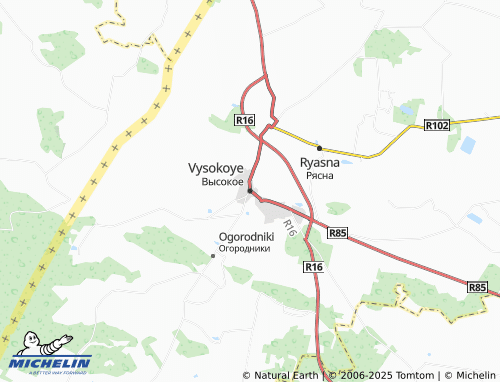 MICHELIN Vysokoye map - ViaMichelin