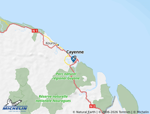 Mappa MICHELIN Guyana Francese - ViaMichelin