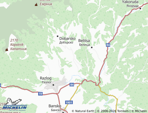 MICHELIN Dolno Draglishte map - ViaMichelin