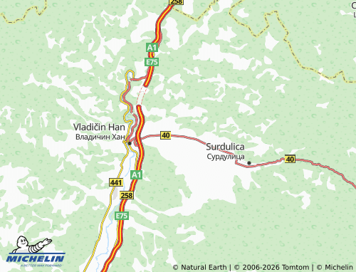 Mapa MICHELIN Žitorađe - ViaMichelin