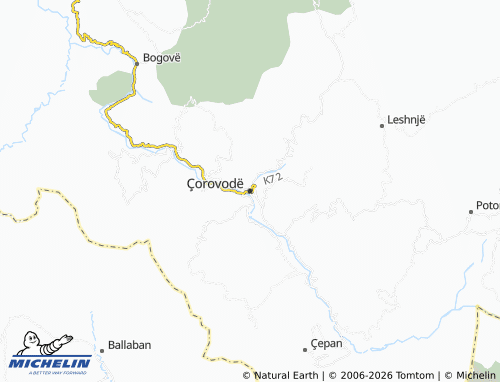 MICHELIN-Landkarte Çorovodë - ViaMichelin