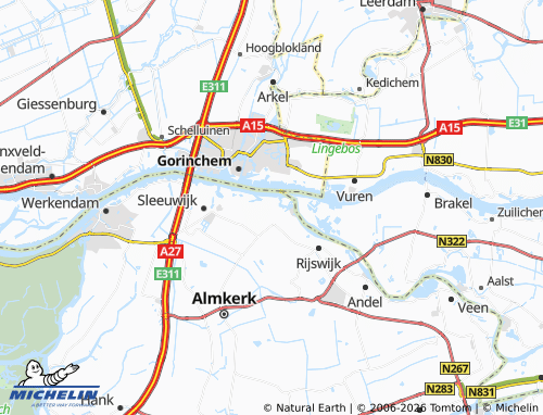 MICHELIN Woudrichem map - ViaMichelin