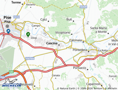 Mappa MICHELIN Cascina - ViaMichelin