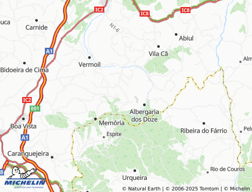 Carte MICHELIN Ladeira de Albergaria dos Doze - ViaMichelin