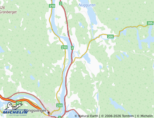 Mapa MICHELIN Roverud - ViaMichelin