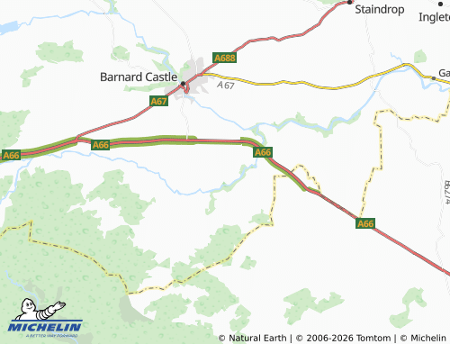 Mappa MICHELIN Brignall - ViaMichelin