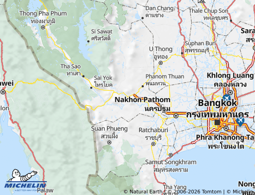 MICHELIN Kanchanaburi Province map - ViaMichelin