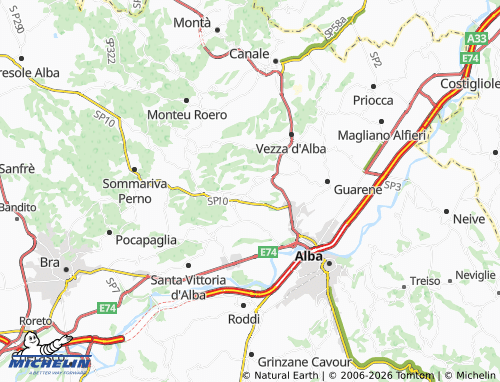 Mapa MICHELIN Piobesi d'Alba - ViaMichelin