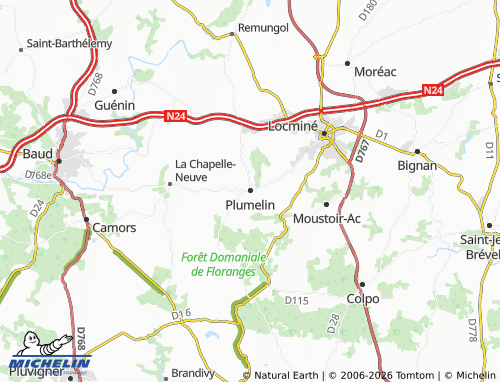 Mappa MICHELIN Plumelin - ViaMichelin