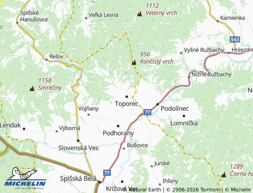 Mapa MICHELIN Toporec - ViaMichelin