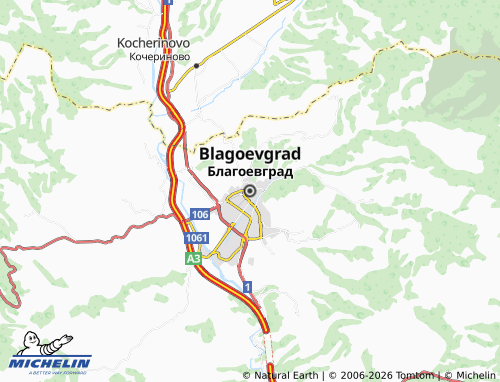 Kaart MICHELIN Blagoevgrad - ViaMichelin