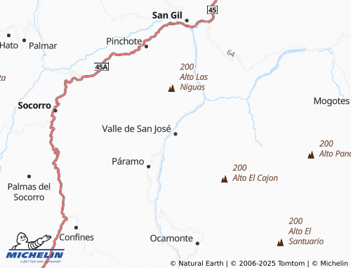 MICHELIN Valle de San José map - ViaMichelin