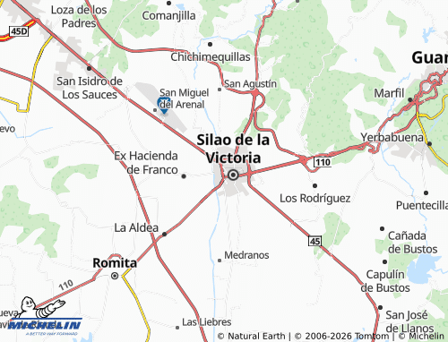 Mappa MICHELIN Villas de Silao - ViaMichelin