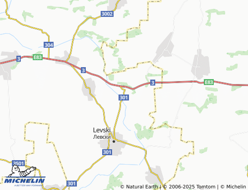 MICHELIN Kozar Belene map - ViaMichelin