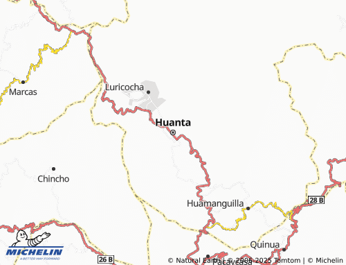 MICHELIN Huanta map - ViaMichelin