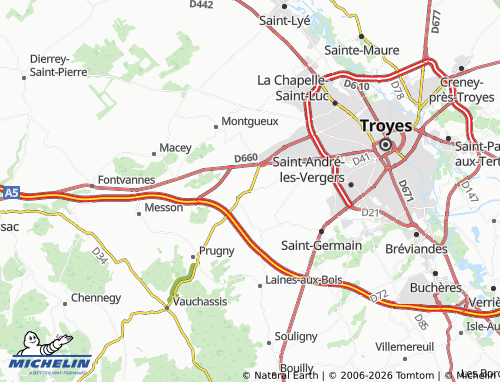 Carte MICHELIN Torvilliers - ViaMichelin