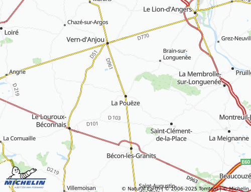MICHELIN La Pouëze map - ViaMichelin