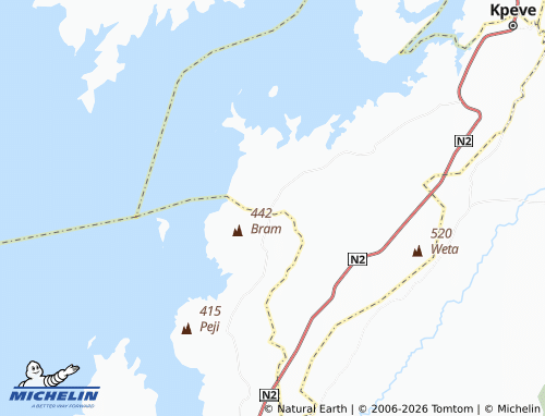 MICHELIN Kpalime map - ViaMichelin