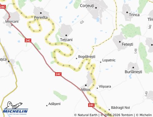 MICHELIN-Landkarte Bogdănești - ViaMichelin