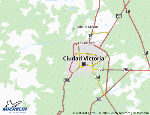 MICHELIN Sierra Madre map - ViaMichelin