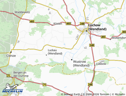 MICHELIN Güstritz map - ViaMichelin